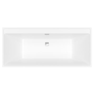 Baignoire droite 190 x 90 VILLEROY & BOCH Collaro acrylique avec vidage et trop plein chrome