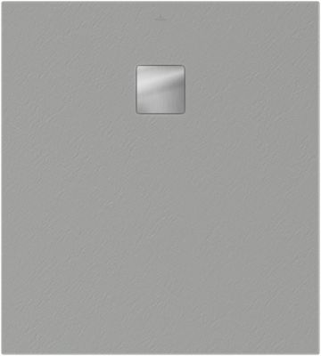 Receveur de douche 80 x 90 cm en acrylique, gris texturé, Villeroy & Boch Exklusive