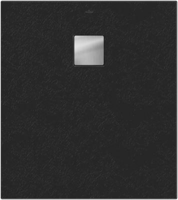 Receveur de douche 80 x 90 cm en acrylique, anthracite texturé, Villeroy & Boch Exklusive