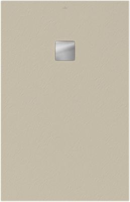 Receveur de douche 90 x 140 cm en acrylique, crème texturé, Villeroy & Boch Exklusive
