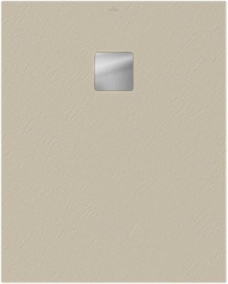 Receveur de douche 80 x 100 cm en acrylique, crème texturé, Villeroy & Boch Exklusive