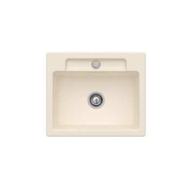 Evier 1 bac VILLEROY ET BOCH Siluet 60 Ivory CeramicPlus avec vidage automatique