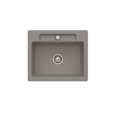 Evier 1 bac VILLEROY ET BOCH Siluet 60 Timber CeramicPlus avec vidage manuel