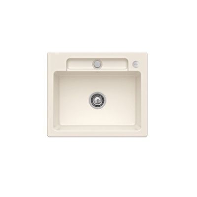 Evier 1 bac VILLEROY ET BOCH Siluet 60 Crème CeramicPlus avec vidage manuel