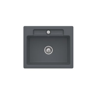Evier 1 bac VILLEROY ET BOCH Siluet 60 CeramicPlus avec vidage manuel - vue 2