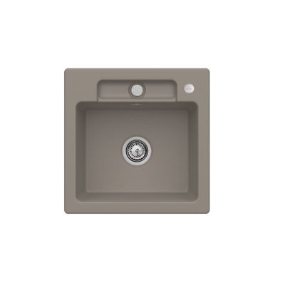 Evier 1 bac VILLEROY ET BOCH Siluet 50 Timber CeramicPlus avec vidage automatique