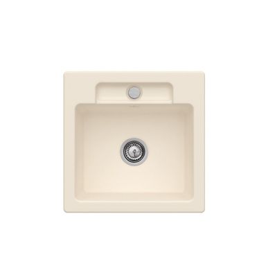 Evier 1 bac VILLEROY ET BOCH Siluet 50 Ivory CeramicPlus avec vidage automatique