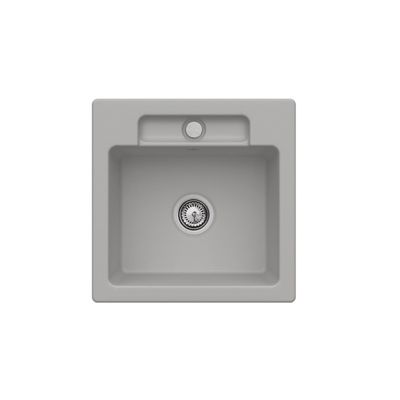 Evier 1 bac VILLEROY ET BOCH Siluet 50 Fossile CeramicPlus avec vidage manuel
