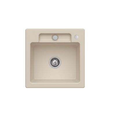 Evier 1 bac VILLEROY ET BOCH Siluet 50 Almond CeramicPlus avec vidage manuel