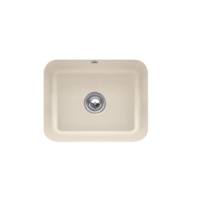 Evier 1 bac VILLEROY ET BOCH Cisterna 60C Almond CeramicPlus avec vidage manuel