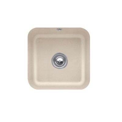 Evier 1 bac VILLEROY ET BOCH Cisterna 50 Almond CeramicPlus avec vidage manuel