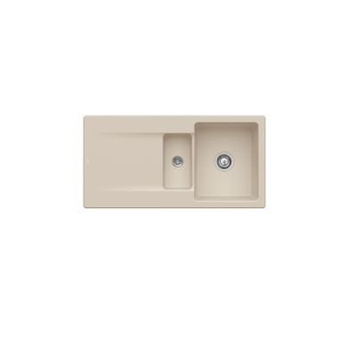 Evier 1 bac 12 VILLEROY ET BOCH Siluet 60 R Almond CeramicPlus avec vidage manuel