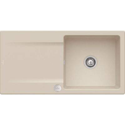 Evier VILLEROY ET BOCH Siluet 60 Almond CeramicPlus avec vidage automatique