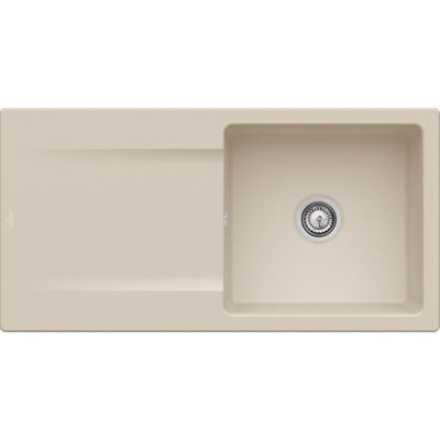 Evier VILLEROY ET BOCH Siluet 60 Almond CeramicPlus avec vidage manuel