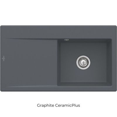 Evier cuve à droite avec vidage VILLEROY ET BOCH Subway 50 CeramicPlus