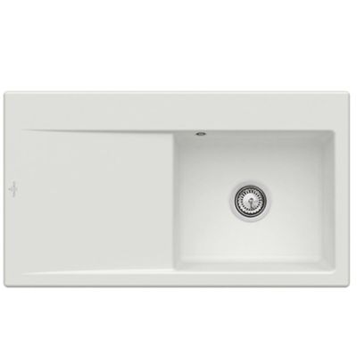 Evier cuve à droite avec vidage VILLEROY ET BOCH Subway 50 steam ceramic plus