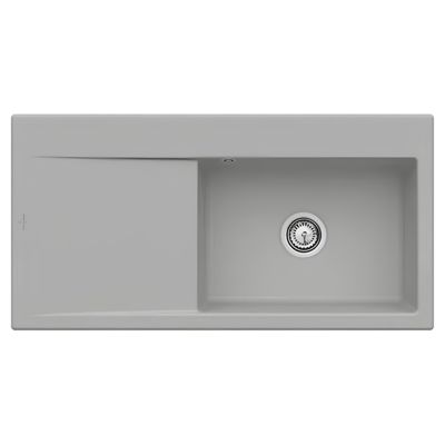 Evier a encastrer VILLEROY ET BOCH Subway Style 60 vidage auto Fossil CeramicPlus cuve a droite