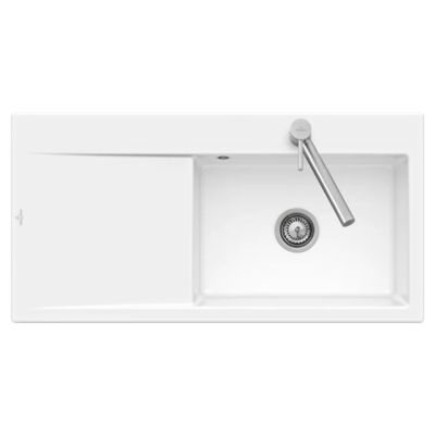 Evier a encastrer VILLEROY ET BOCH Subway Style 60 vidage auto CeramicPlus cuve a droite
