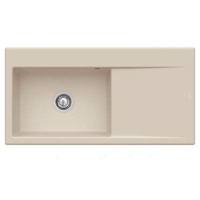Evier a encastrer 1 bac VILLEROY ET BOCH Subway Style 60 egouttoir à droite vidage manuel CeramicPlus - vue 2