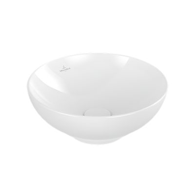 Vasque 42 x 42 ronde à poser VILLEROY ET BOCH Loop & Friends non meulé stone avec trop plein