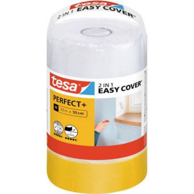 tesa Easy Cover Perfect+ recharge 33 x 55 cm film de masquage avec ruban Washi
