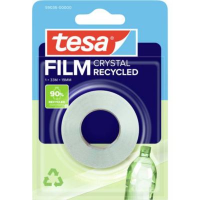 tesafilm Eco & Crystal 19 mm x 33 ruban adhésif en PET recyclé