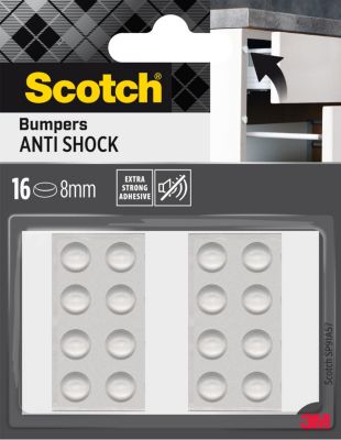 Patin bumper antichoc rond transparent Scotch ø8 mm, lot de 16