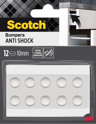 Patin bumper antichoc rond transparent Scotch ø10 mm, lot de 12