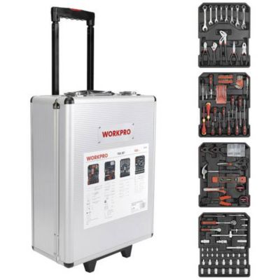 Set doutils WORKPRO dans une mallette en aluminium WP1050 1050 pièces x x H 37 x 20 x 51 cm - vue 2