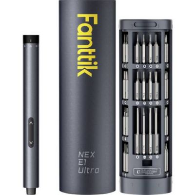 Tournevis sans fil Fanttik 50 in 1 E1 Ultra 3.7 V 350 mAh Li Ion + boite de rangement + lampe sans fil