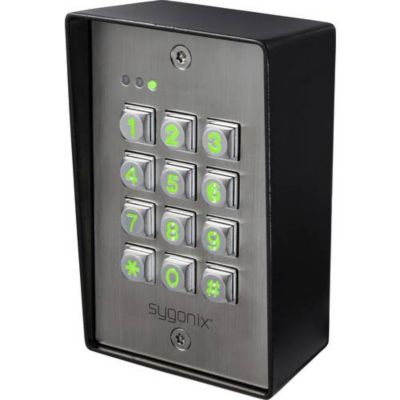 Sygonix SY 6888064 Serrure à code montage en saillie 12 V DCAC 24 V DCAC IP65 avec clavier éclairé - vue 1