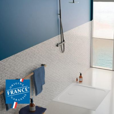 Receveur de douche 100 x 100 cm en céramique, blanc, Villeroy & Boch Slim