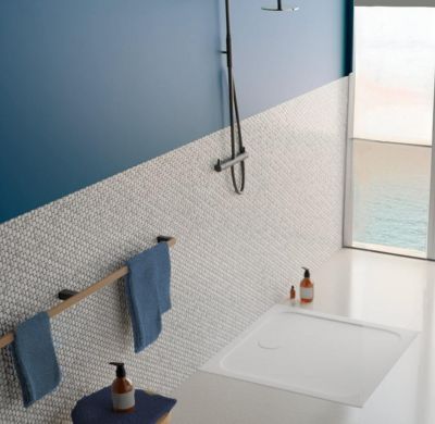 Receveur de douche 80 x 80 cm en céramique, blanc, Villeroy & Boch Slim