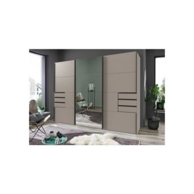 Armoire chambre coulissante WIMEX SAIGON gris sahara avec miroir