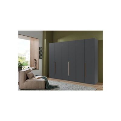 Armoire chambre WIMEX LONDON graphite 6 portes et 3 tiroirs 270x208x58 cm