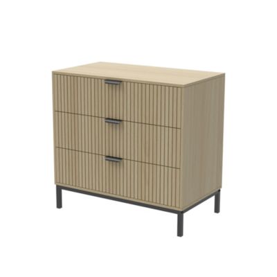 Vicco Commode  Chêne 72x69cm avec 3 tiroirs