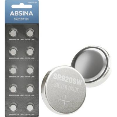 Absina Pile bouton 371 1.55 V 10 pc oxyde dargent - vue 1