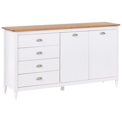 Commode 2 portes SHILLINGTON Bois de pin Blanc