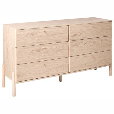 Commode à 6 tiroirs COLLINS Marron clair