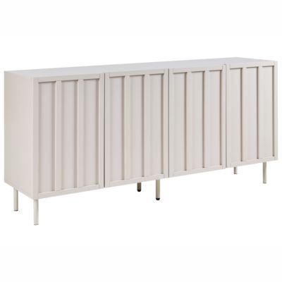Beliani Buffet minimaliste enbois d'ingénierie beige CLUNES