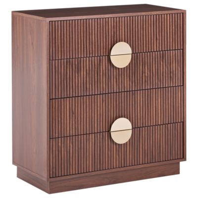Beliani Commode à 4 tiroirs NUMURKAH Marron - vue 2