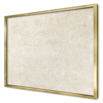 Tableau Magnétique en Métal Motif Wallfluent 70x50 Élégance crémeuse dans un cadre doré Mémos & Organisation image
