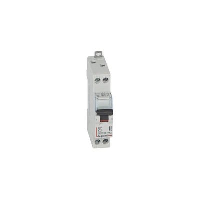 407695 Disjoncteur Unipolaire + Neutre 4a - 1p+n Courbe C - 6/10ka - à Vis - Legrand Dx3