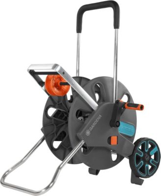 Dévidoir mobile CleverRoll L GARDENA 18520-20 - capacité jusqu'à 100 m, manivelle repliable