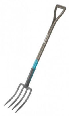 GARDENA Fourche à bêcher NatureLine 117 cm manche en bois de frêne 4 dents en acier trempé 17002-20