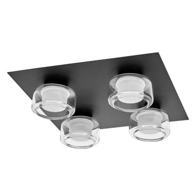 OSRAM ORBIS Flame Wand und Deckenleuchte mit LED schwarz 1400lm 3000/ Farbtemperatur über Wandschalter einstellbar