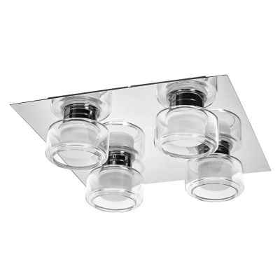OSRAM ORBIS Flame Wand und Deckenleuchte mit LED Chrom 1400lm 3000/ Farbtemperatur via Wandschalter einstellbar