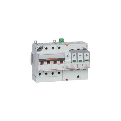 412215 Legrand - Parafoudre Triphasé + Neutre De Type 2 Autoprotégé - 40ka - Report De Signalisation