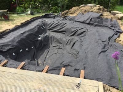 42 m² feutre de bassin 300 g toile de protection de bassin Aquagart