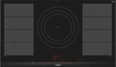Table de cuisson à induction 90cm 5 feux 11100w flexinduction noir Siemens EX975LVV1E iq700